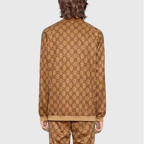 💯% Auth Gucci Men’s Tracksuit Jacket GG “Technical Jersey Jacket” Sz M - Picture 5 of 13